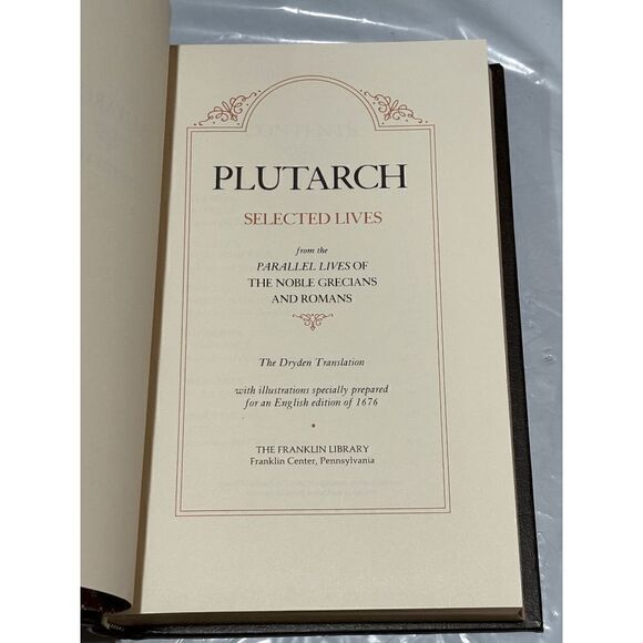 Vintage Plutarch Selected Lives Hardback Book, 1982 Edition, Franklin Library - Picture 5 of 8
